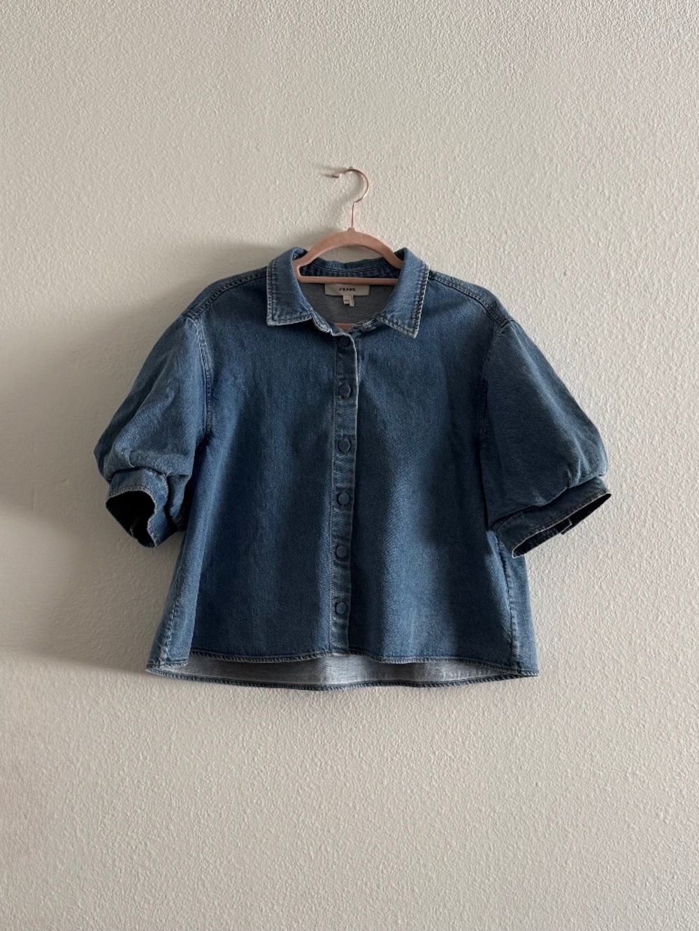 FRAME The Billow Sleeve Denim Shirt